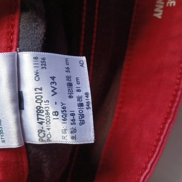 ☆☆☆Denizen Levi's Red High-Rise Ankle Skinny size 18 or 34w - Picture 5 of 9